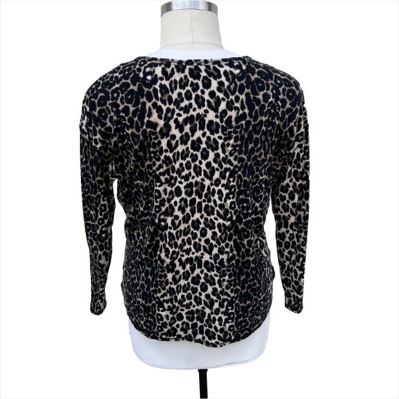 Westbound - Women's Blue White Traced Floral Vine 3/4 Sleeve Blouse Cotton - Picture 6 of 14